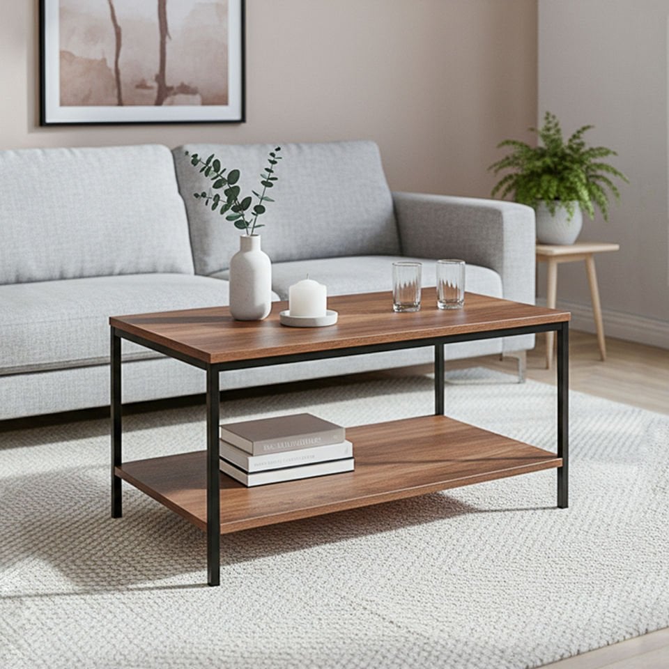 Connell 90 Orta Sehpa Siyah-Ceviz