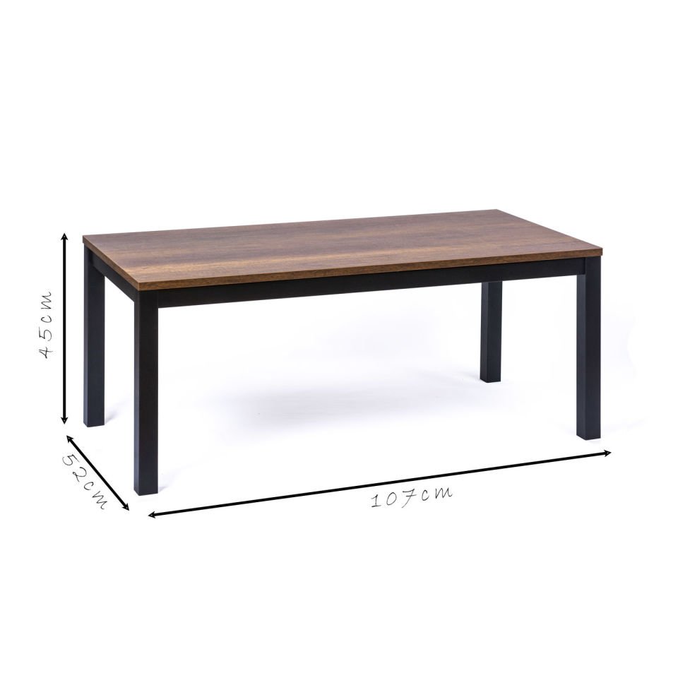 Hector 107 Orta Sehpa Siyah-Ceviz