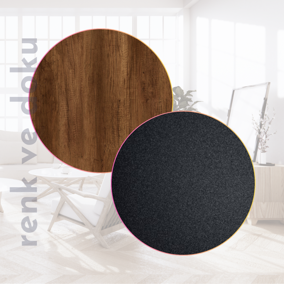 Hector 107 Orta Sehpa Siyah-Ceviz