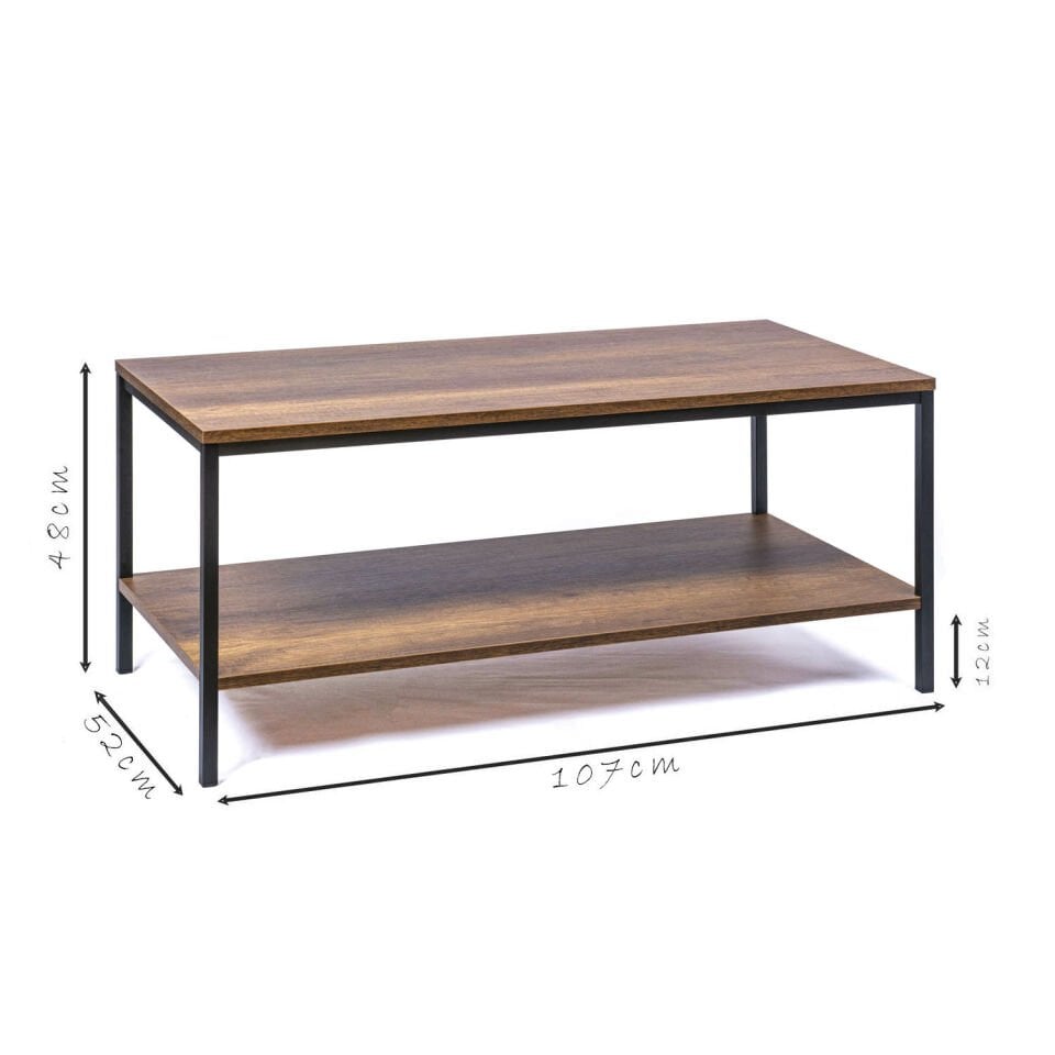 Connell 107 Orta Sehpa Siyah-Ceviz