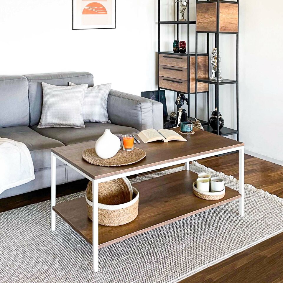 Connell 107 Orta Sehpa BEYAZ-CEVİZ