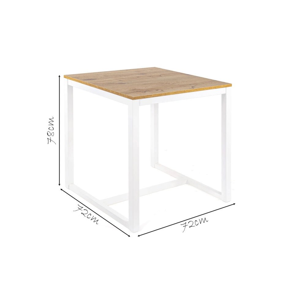 Hector's 72 Yemek Masası Beyaz-Meşe