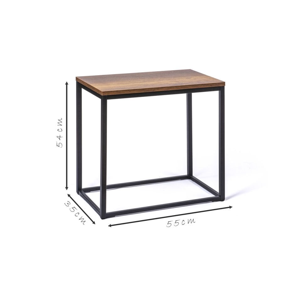 Grace 55 Komodin SİYAH-CEVİZ