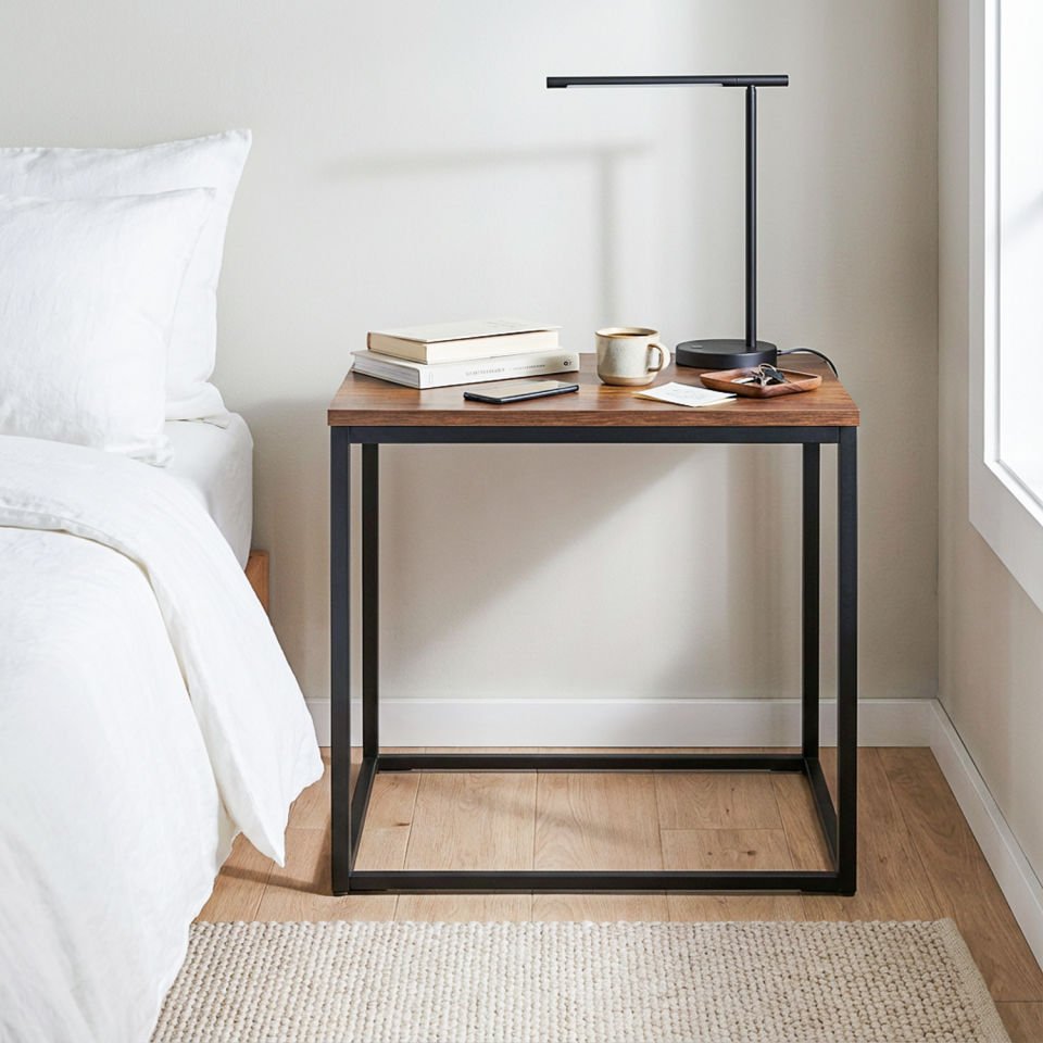 Grace 55 Komodin Siyah-Ceviz