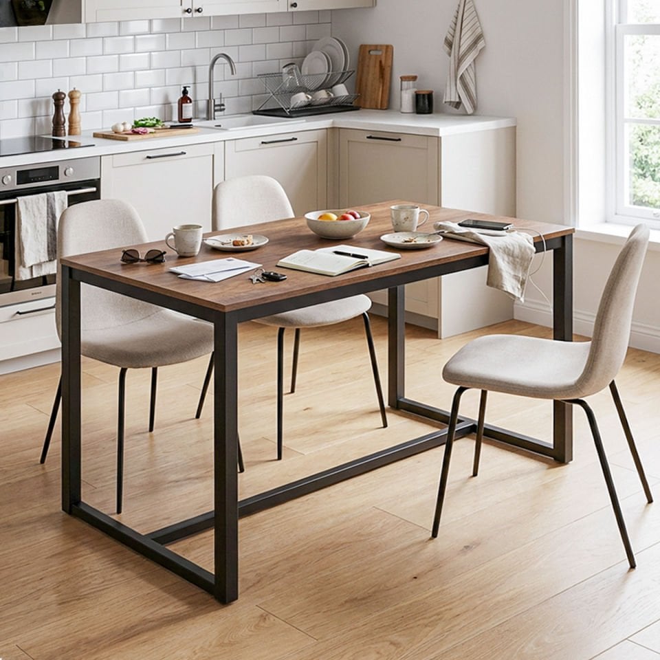 Hector 139 Yemek Masası Siyah-Ceviz