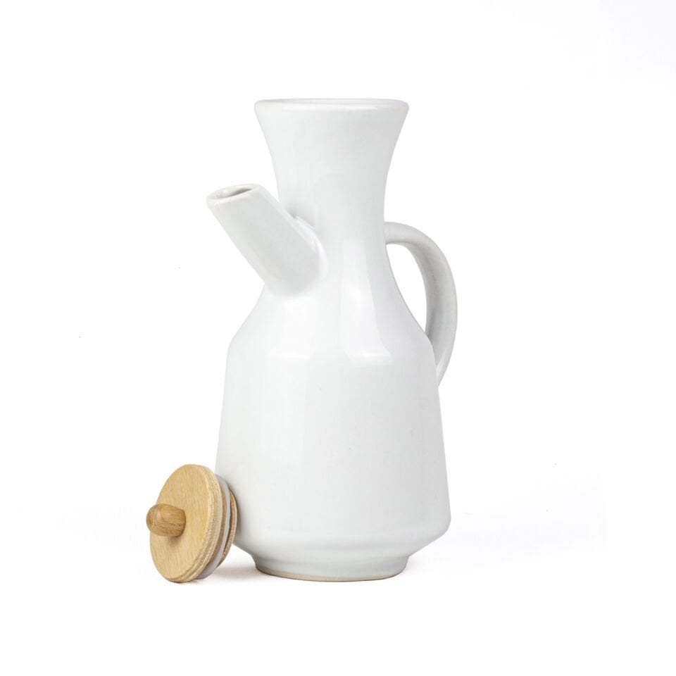 Seramik Bambu Kapaklı Yağdanlık