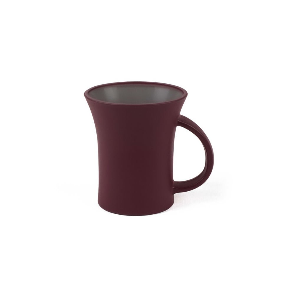 2'li Oval Mat Bardak Bordo / Lila
