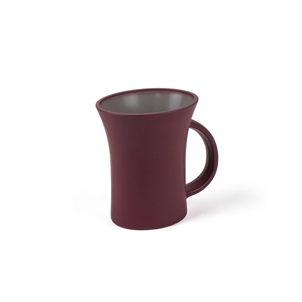 2'li Oval Mat Bardak Bordo / Lila