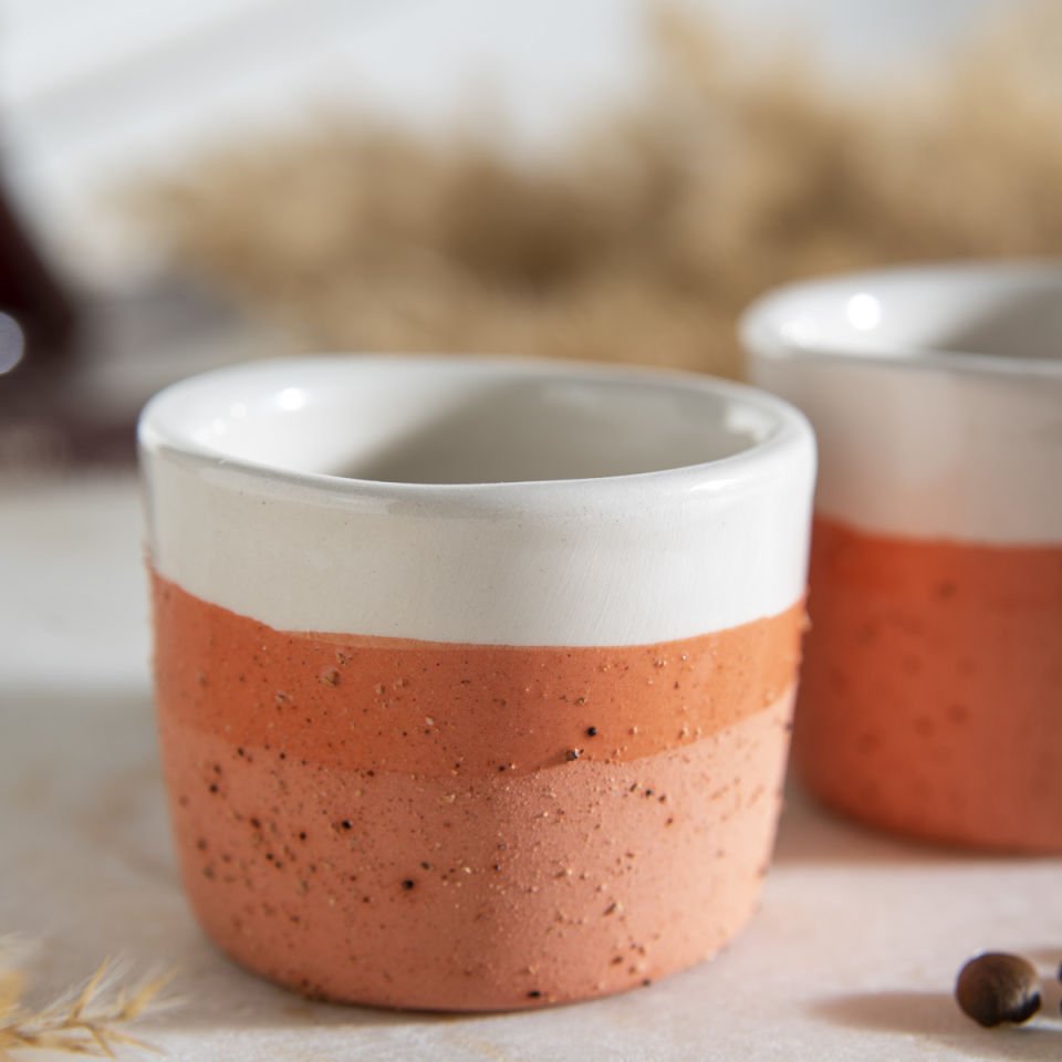 Doku 2'li Espresso Bardak Seti Turuncu