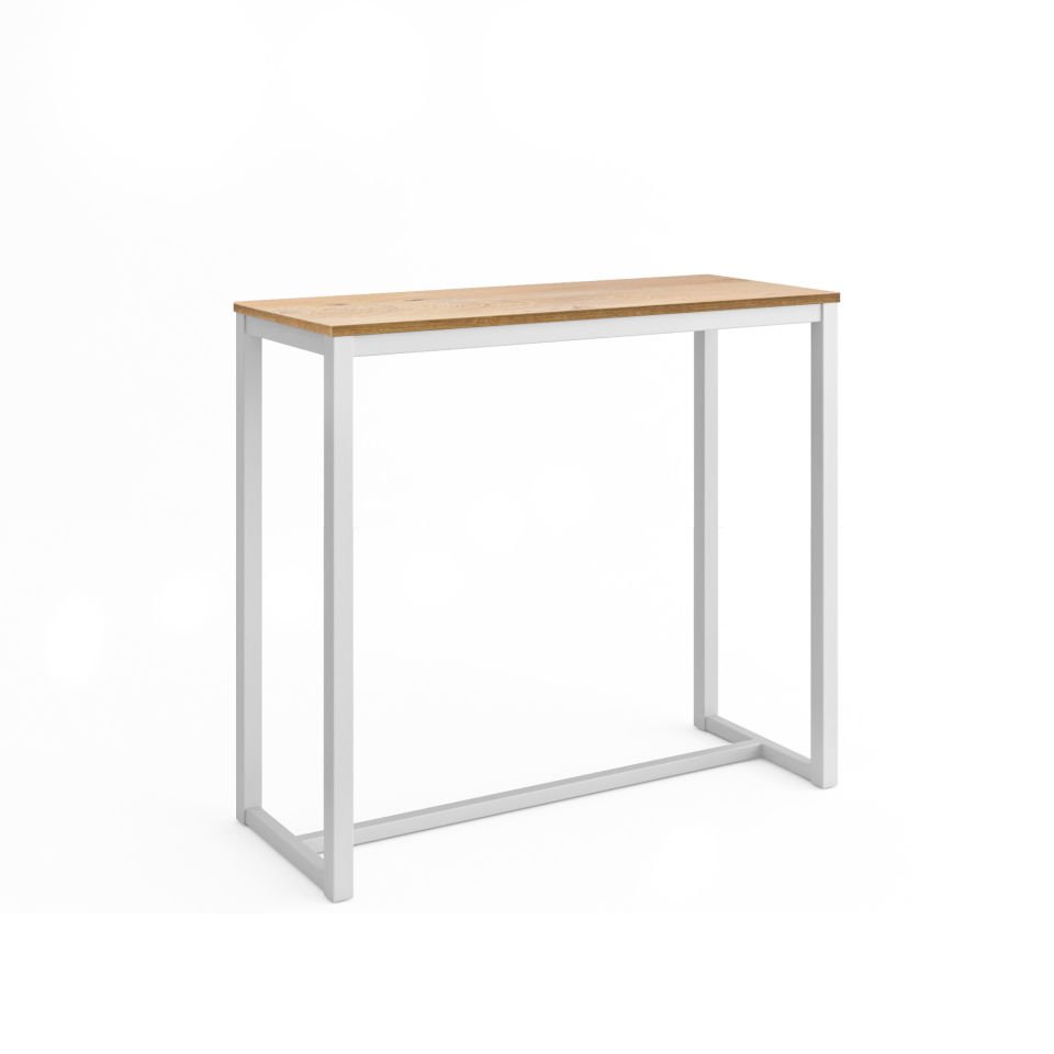 Hector 113 Bar Masası Beyaz-Meşe