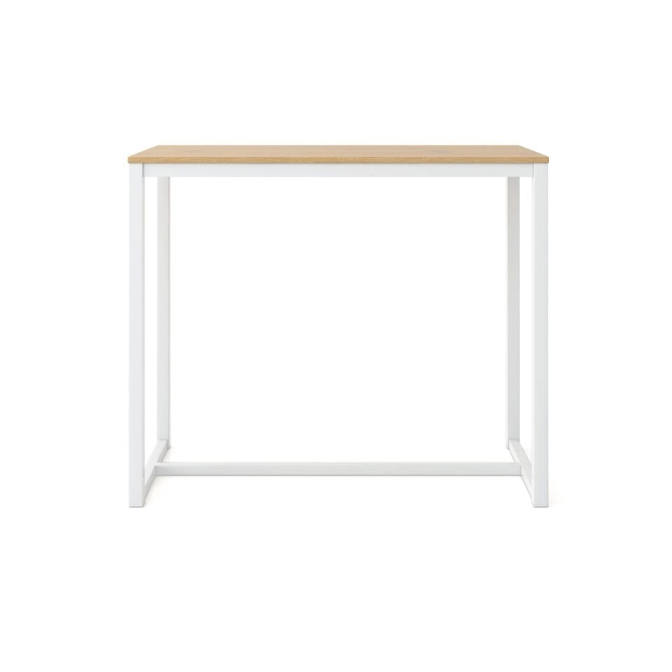 Hector 120 Bar Masası Beyaz-Meşe