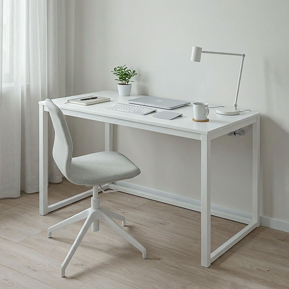 Hector 139 Çalışma Masası Beyaz-Beyaz