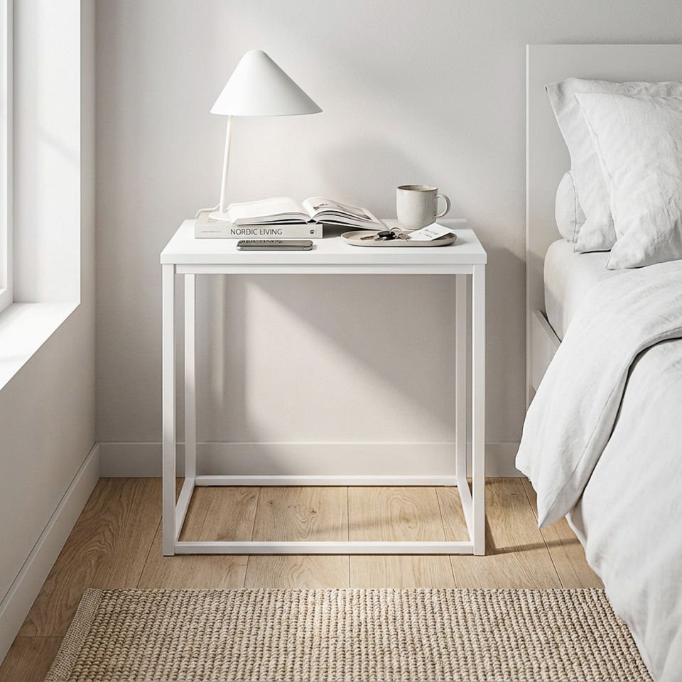 Grace 55 Komodin Beyaz-Beyaz