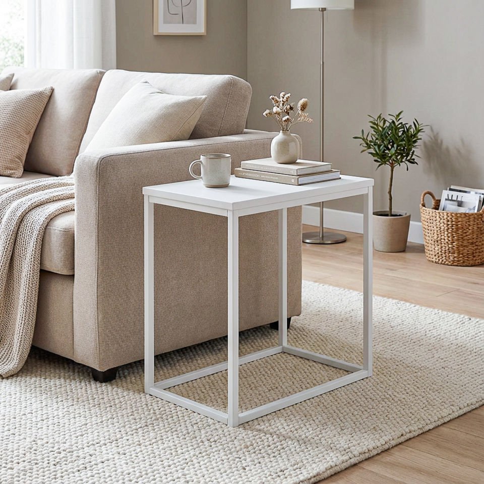 Grace 55 Yan Sehpa Beyaz-Beyaz