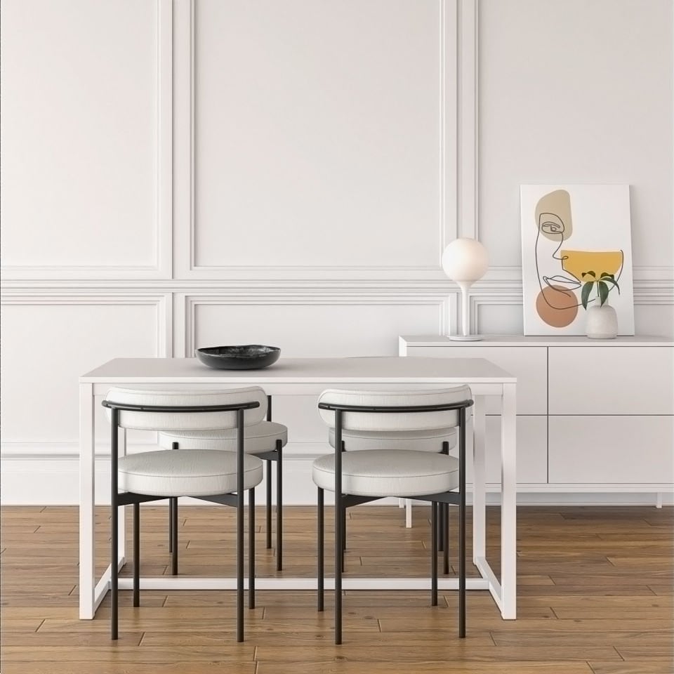 Hector 139 Yemek Masası Beyaz-Beyaz