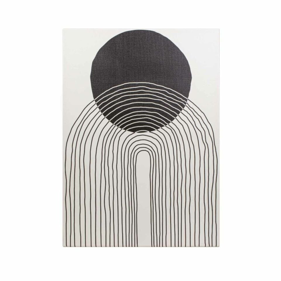 Siyah Beyaz Gökkuşağı ve Güneş 50CMX70CM