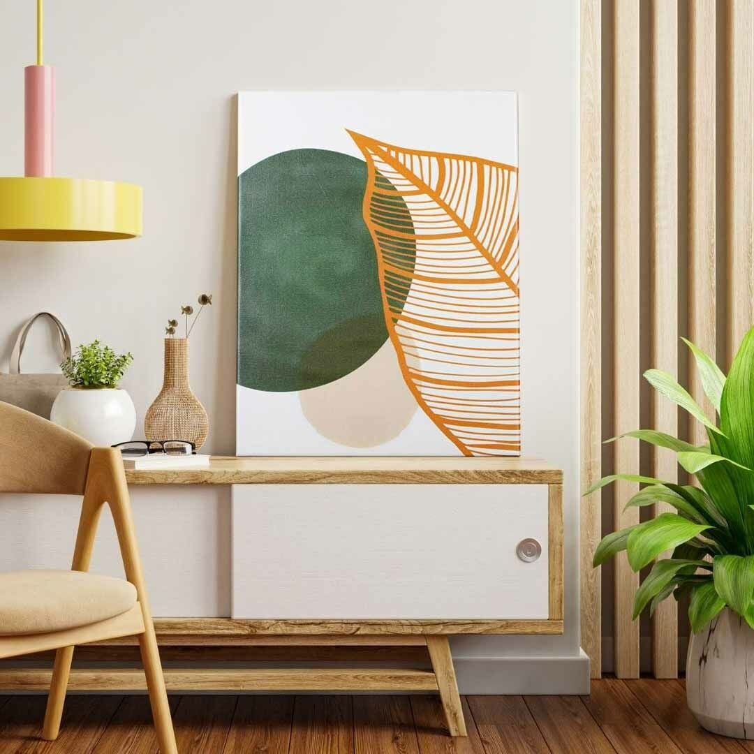 Yaprak Desenli Tasarım Tablo 50CMX70CM