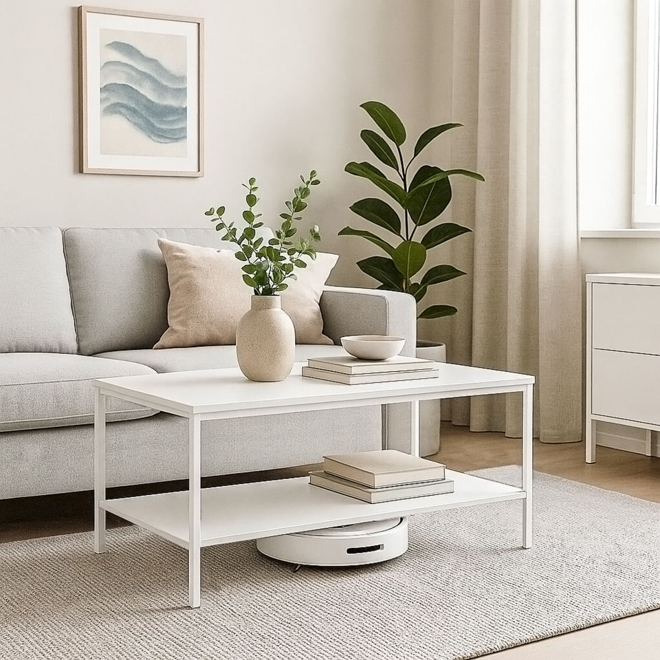 Connell 107 Orta Sehpa Beyaz-Beyaz