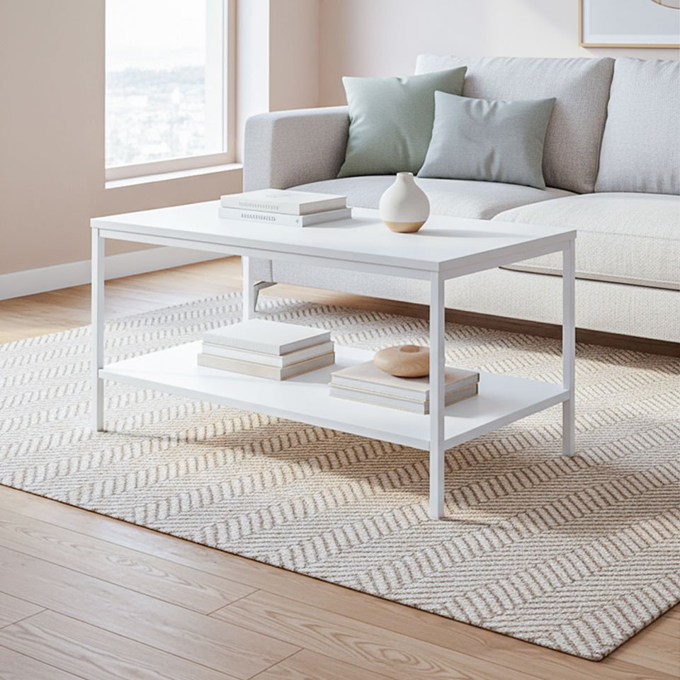 Connell 90 Orta Sehpa Beyaz-Beyaz