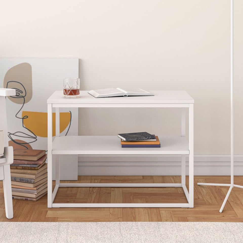 Grace 72 Yan Sehpa Beyaz-Beyaz