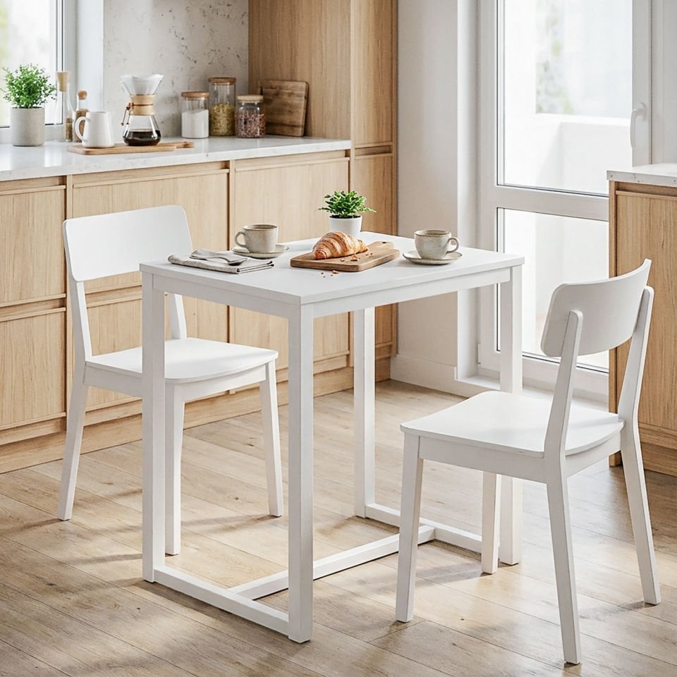 Hector 72 Snack Masası Beyaz-Beyaz