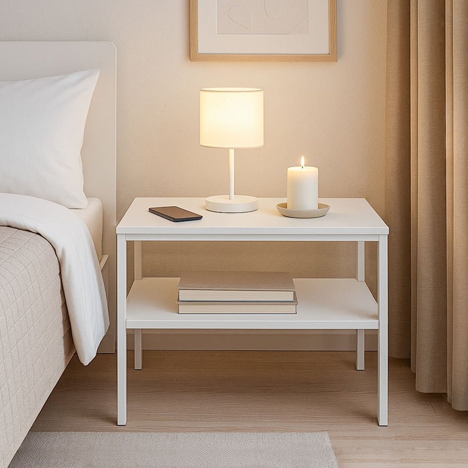 Connell 72 Komodin Beyaz-Beyaz