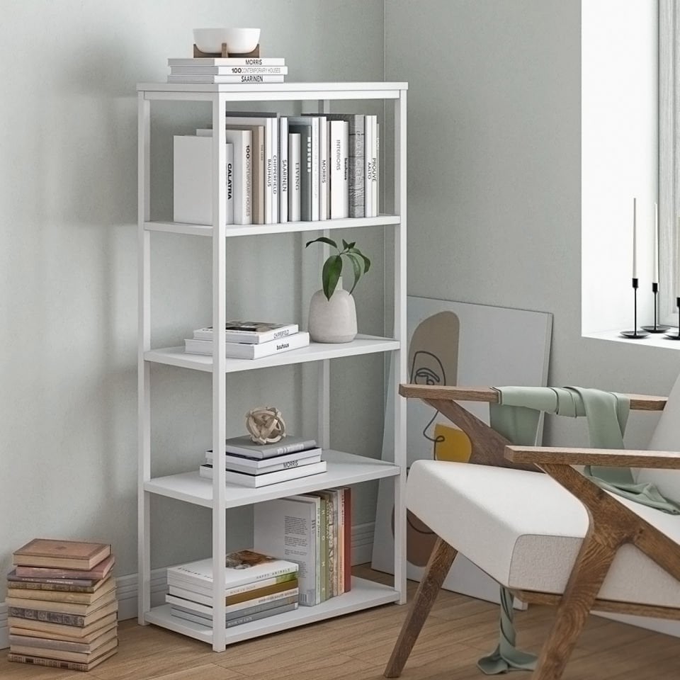 Connell 60 Kitaplık Beyaz-Beyaz