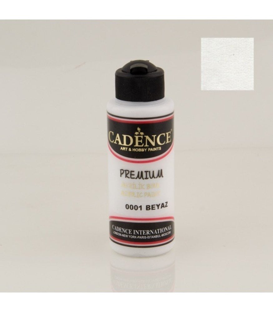 Cadence Akrilik Boya 0001 Beyaz Ahşap Boyası 120ML