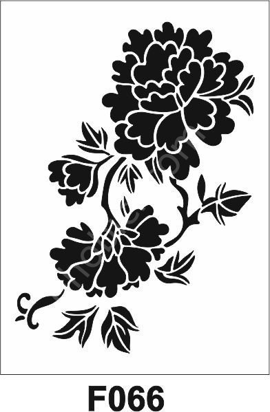 Çiçek Desen Stencil Şablon (21x30) F-066