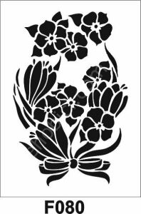 Çiçek Desen Stencil Şablon (21x30) F-080