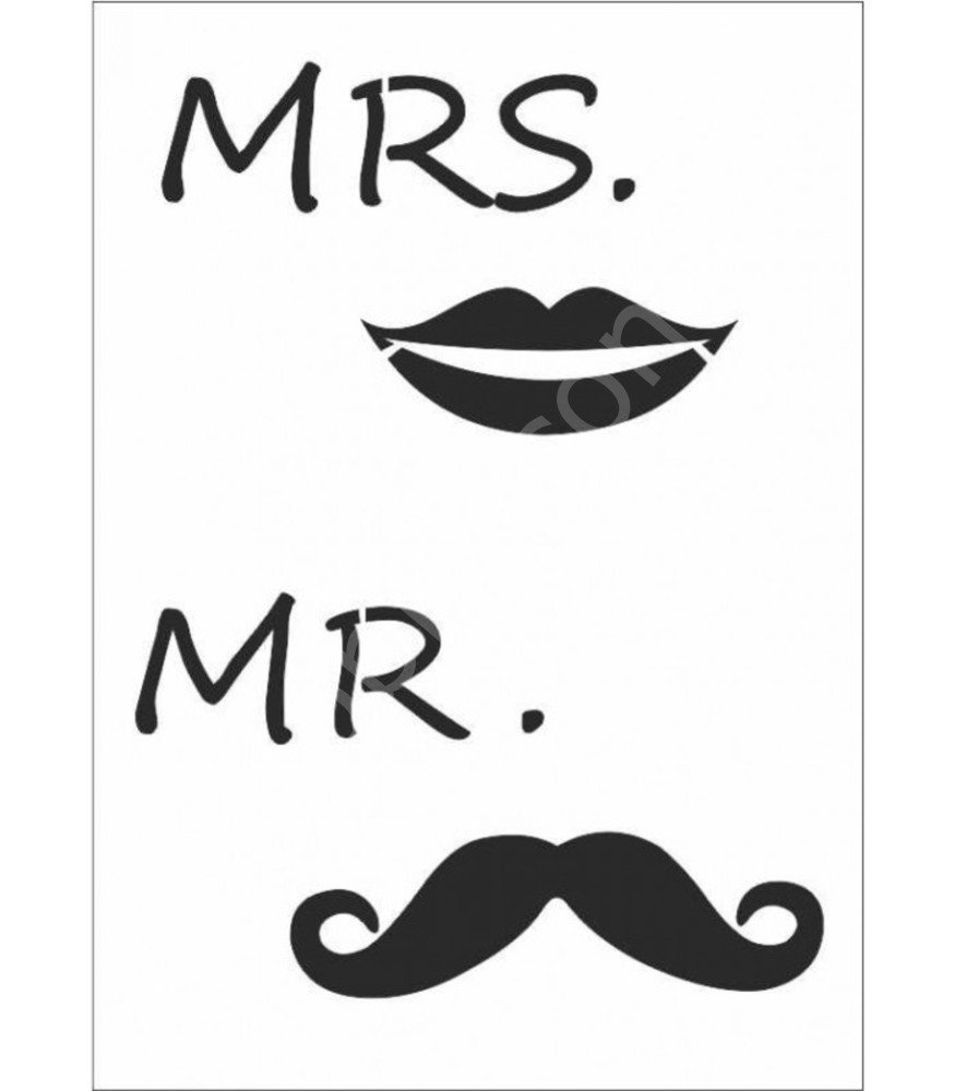 AS611 Mrs. & Mr. Cadence A4 Stencil