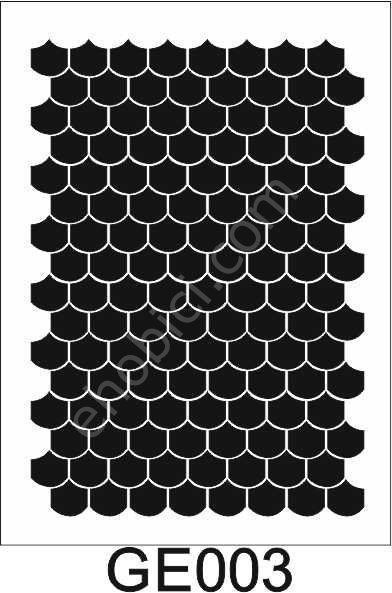 Geometrik Desenler Stencil Şablon (21x30) GE-003