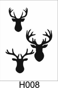 Hayvan Temalı Desenler Stencil Şablon (25x35) H-008