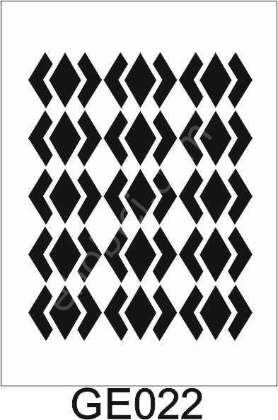 Geometrik Desenler Stencil Şablon (21x30) GE-022