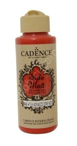 Cadence Style Matt Akrilik Boya S9040 Ateş Kırmızı 120ml