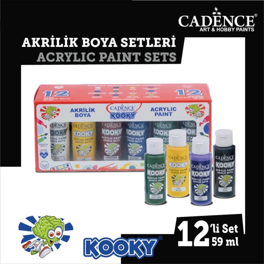 Cadence Kooky Akrilik Boya 59ml 12 li Set2
