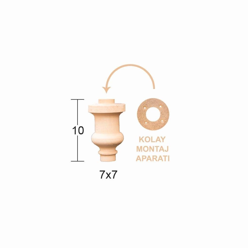 Torna Ayak 10cm Doğal Ağaç FT25