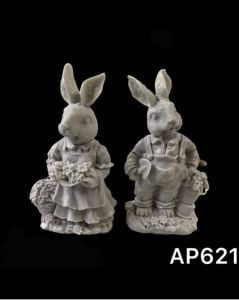Polyester Tavşan Çiftler 19cm AP0621