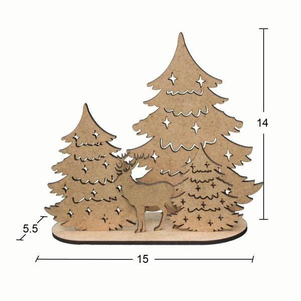 Ahşap Yılbaşı Süsü YB14