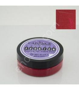 FP-04 Crimson Kırmızı - Cadence Opak Fashion Kumaş Rölyef Pasta - Fabric Paste