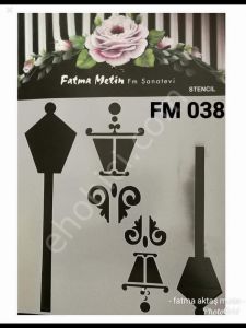 Fatma Metin Serisi - Boyutlu Stencil 038 20x20cm