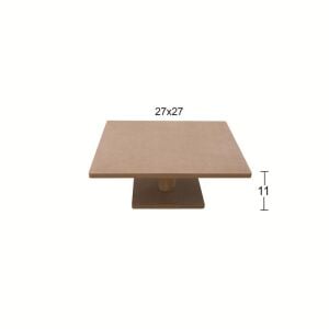 Ahşap Kare Servis Standı 27x11cm L174