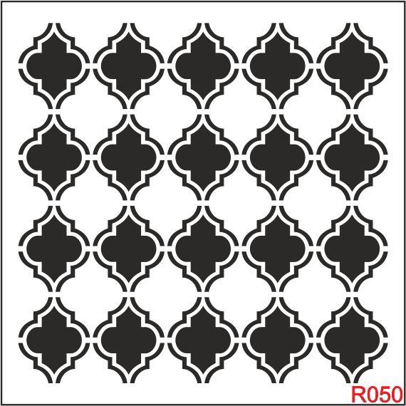 Ardışık Desen Stencil Şablon (40x40) R-050