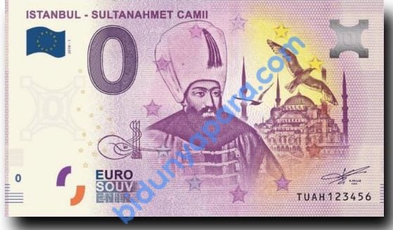 0 Euro Hatıra Parası - Sultanahmet Camii - 2019