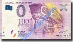 0 Euro Hatıra Parası - Amasya - 2019