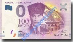 0 Euro Hatıra Parası - Ankara - 2019 ( Föylü )