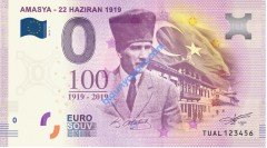 0 Euro Hatıra Parası - Amasya - 2019 ( Föylü )