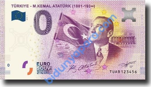 0 Euro Hatıra Parası - Türkiye -  Atatürk -  Cumhurbaşkanlığı Serisi - 2019 ( Föylü ) - Son 150 Adet