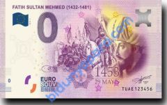 0 Euro Hatıra Parası - Fatih Sultan Mehmed - 2019 ( Föylü )