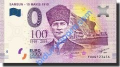 0 Euro Hatıra Parası - Samsun - 2019 ( Föylü ) - Son 150 adet